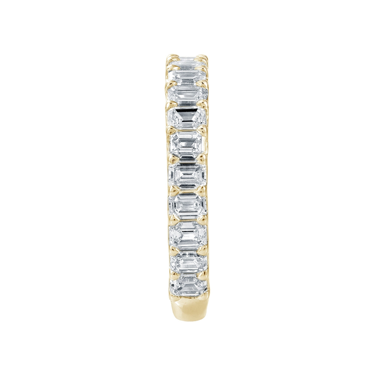 1-9/10 ct. tw. Emerald Cut Diamond Anniversary Band in 14K Yellow Gold side profile