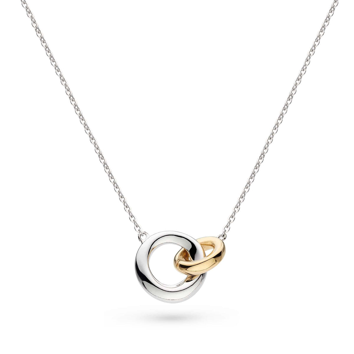 Kit Heath Linked Circle Necklace in Sterling Silver & 18K Yellow Gold Plating