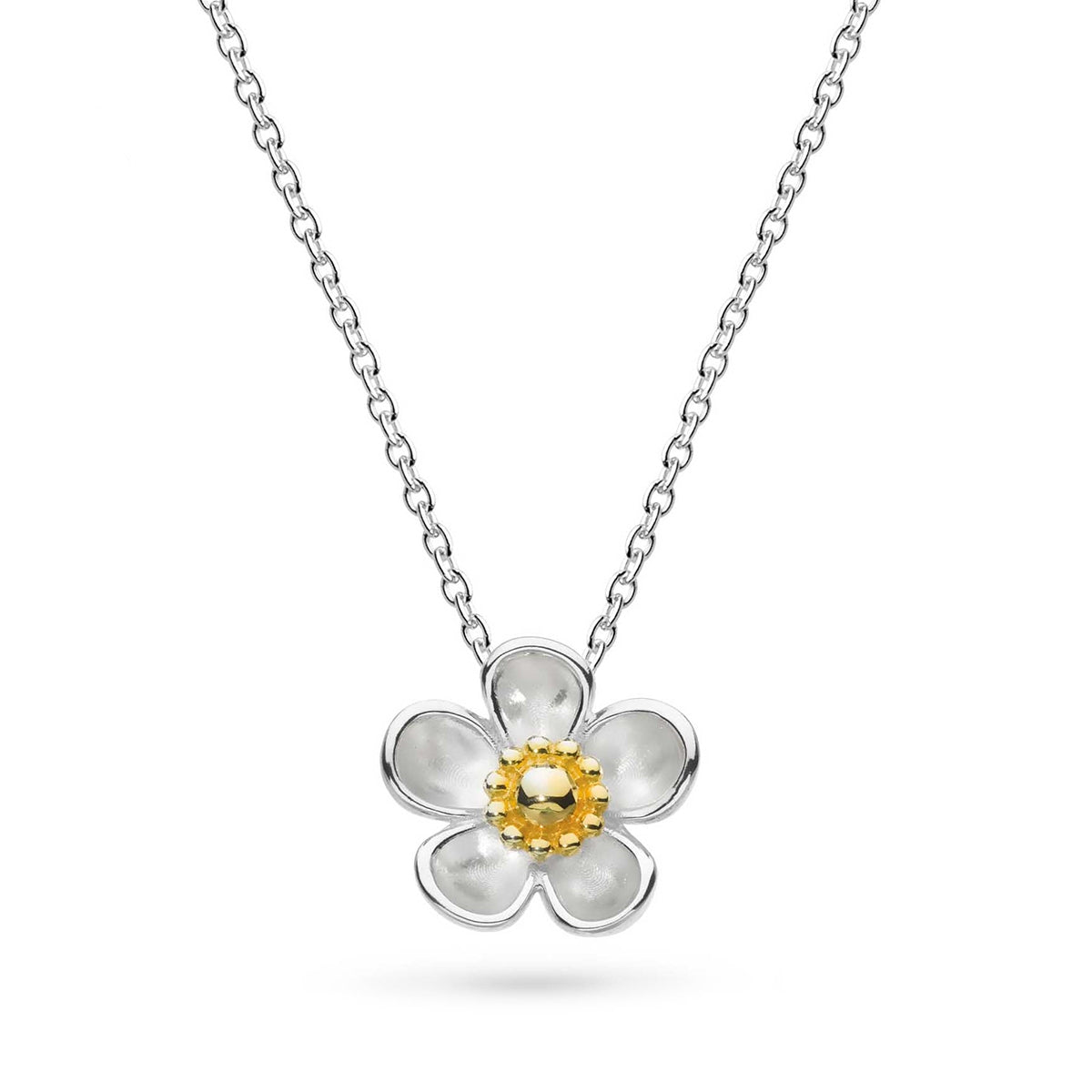 Kit Heath Daisy Pendant in Sterling Silver & 18K Yellow Gold Plating