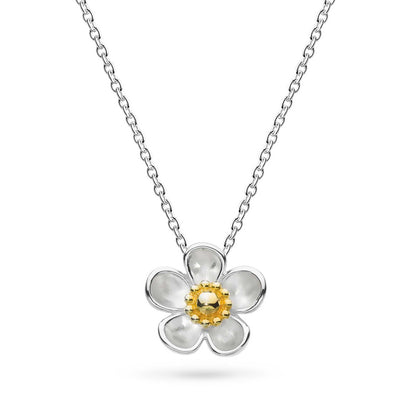 Kit Heath Daisy Pendant in Sterling Silver & 18K Yellow Gold Plating