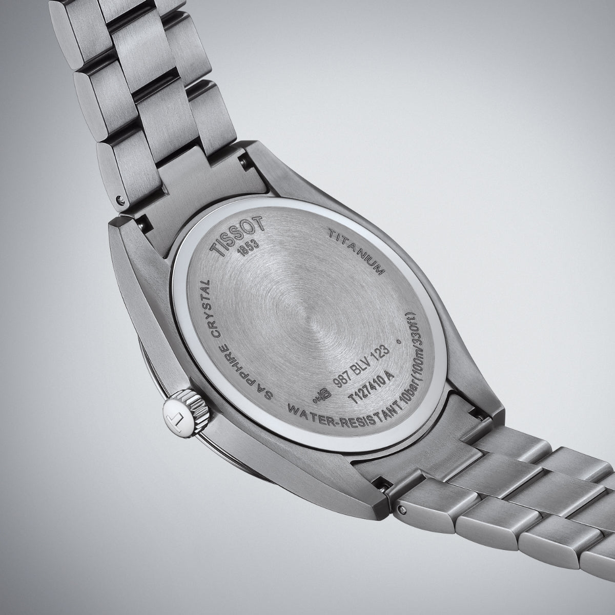 Tissot Men's Gentleman Titanium Watch with Silver Dial front view