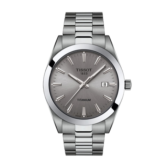 Tissot Men's Gentleman Titanium Watch with Silver Dial