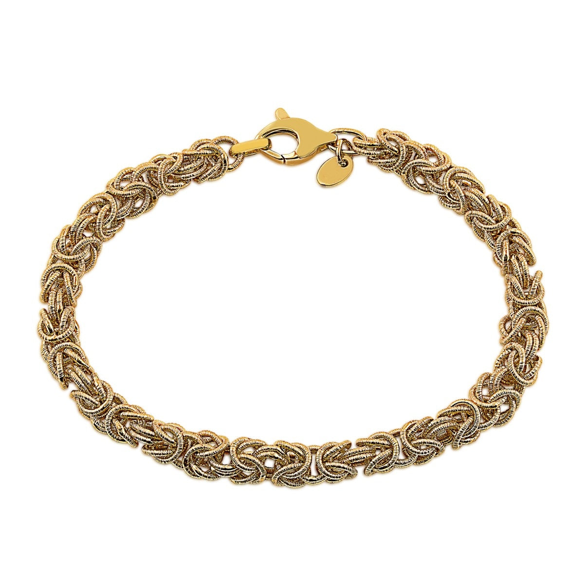 5.8mm 7.5-inch Byzantine Chain Bracelet in 14K Yellow Gold