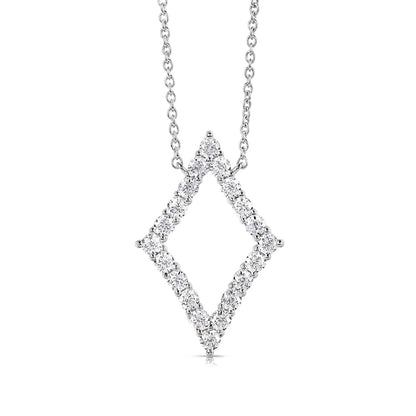 JustDesi 1/2 ct. tw. Diamond Diamond-Shaped Coveted Necklace in 14K White Gold