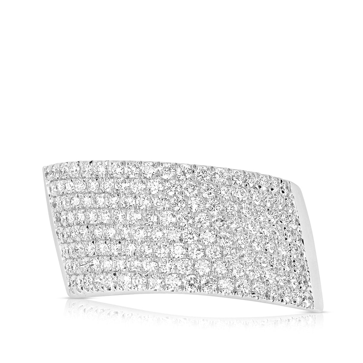 JustDesi 1-1/8 ct. tw. Diamond Pave Slant Band in 14K White Gold