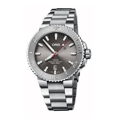 aquis oris grey dial automatic watch