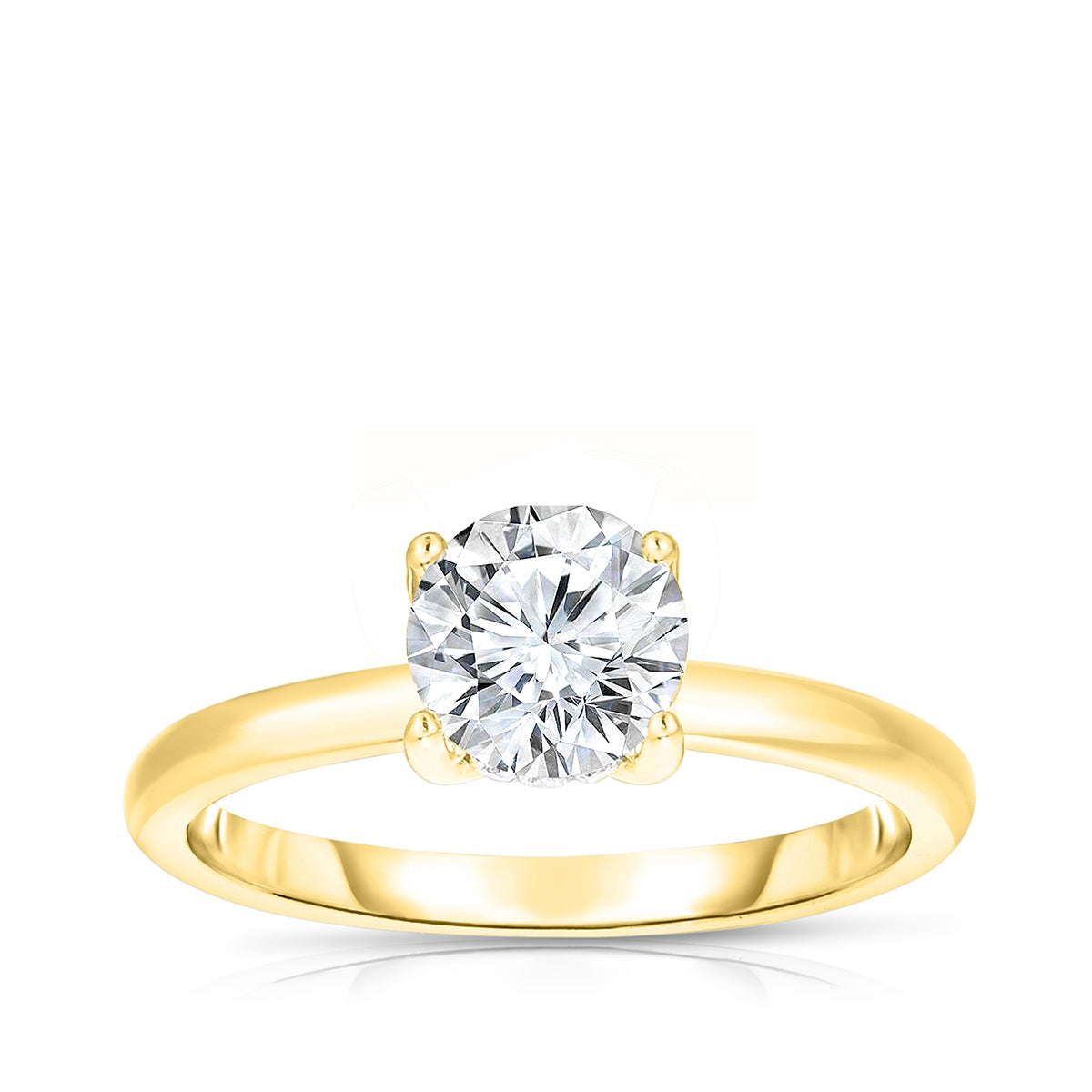 Brilliantly Yours Diamond Accent Hidden Halo Semi-Mount Engagement Ring in 14K Yellow Gold