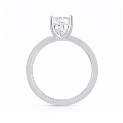 Brilliantly Yours Diamond Accent Hidden Halo Semi-Mount Engagement Ring in 14K White Gold front view