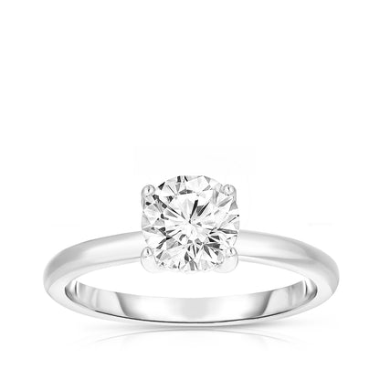 Brilliantly Yours Diamond Accent Hidden Halo Semi-Mount Engagement Ring in 14K White Gold