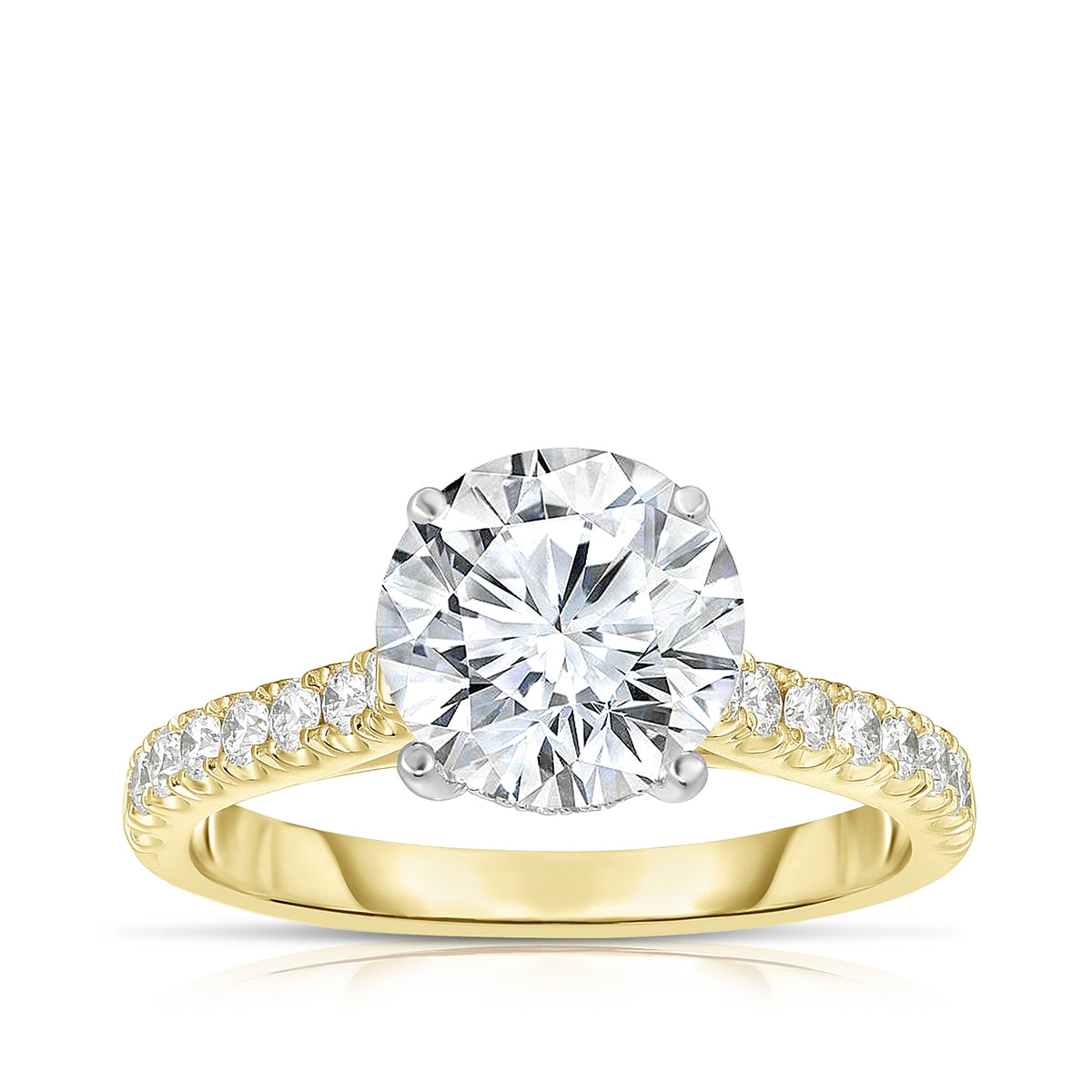 Brilliantly Yours 1/4 ct. tw. Diamond Semi-Mount Engagement Ring in 14K Yellow Gold