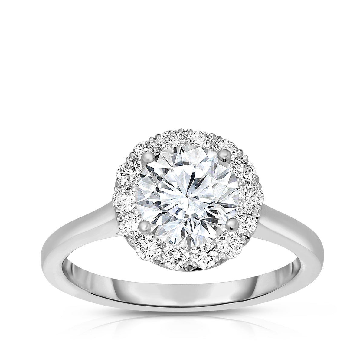 Brilliantly Yours 1/4 ct. tw. Diamond Halo Semi-Mount Engagement Ring in 14K White Gold
