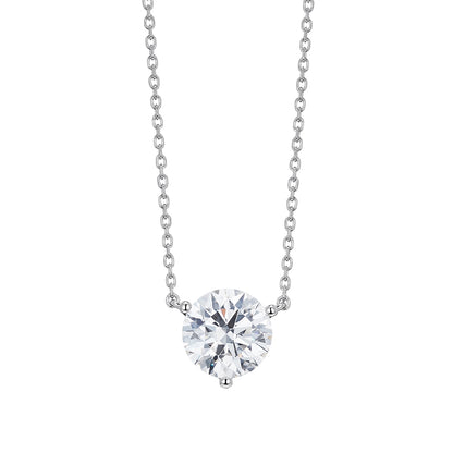 Lightbox 2 ct. tw. Lab-Grown Round Diamond Solitaire Necklace in 14K White Gold