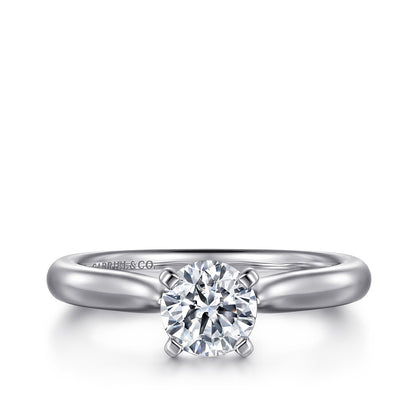 Gabriel & Co. Round Solitaire Semi-Mount Engagement Ring in 14K White Gold