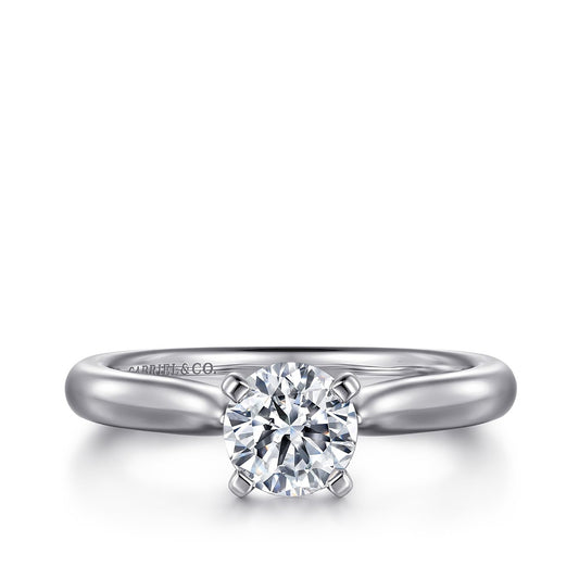 Gabriel & Co. Round Solitaire Semi-Mount Engagement Ring in 14K White Gold