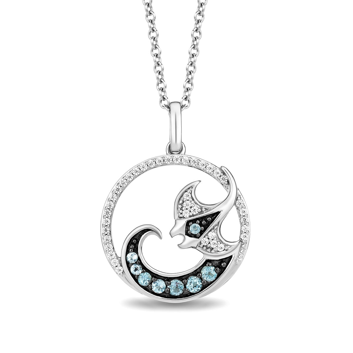 ナマーリ　エンチャンテッド Enchanted Disney Moana Swiss Blue Topaz & 1/8 ct. tw. Diamond