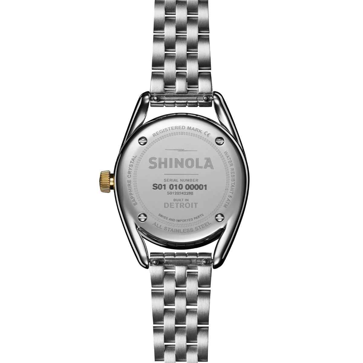 Shinola Ladies' Derby Quartz Two-Tone Stainless Steel Watch with White Dial
