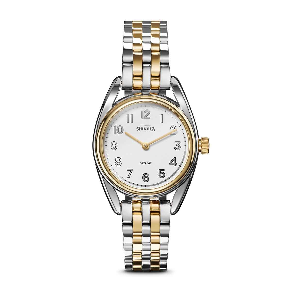 Shinola Ladies' Derby Quartz Two-Tone Stainless Steel Watch with White Dial