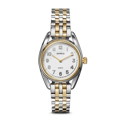 Shinola Ladies' Derby Quartz Two-Tone Stainless Steel Watch with White Dial