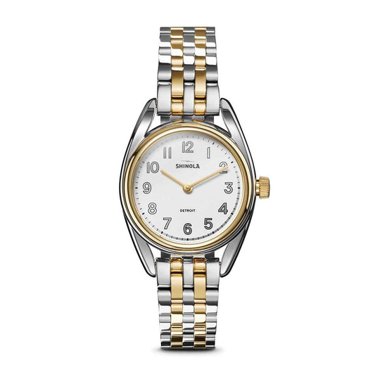Shinola Ladies' Derby Quartz Two-Tone Stainless Steel Watch with White Dial