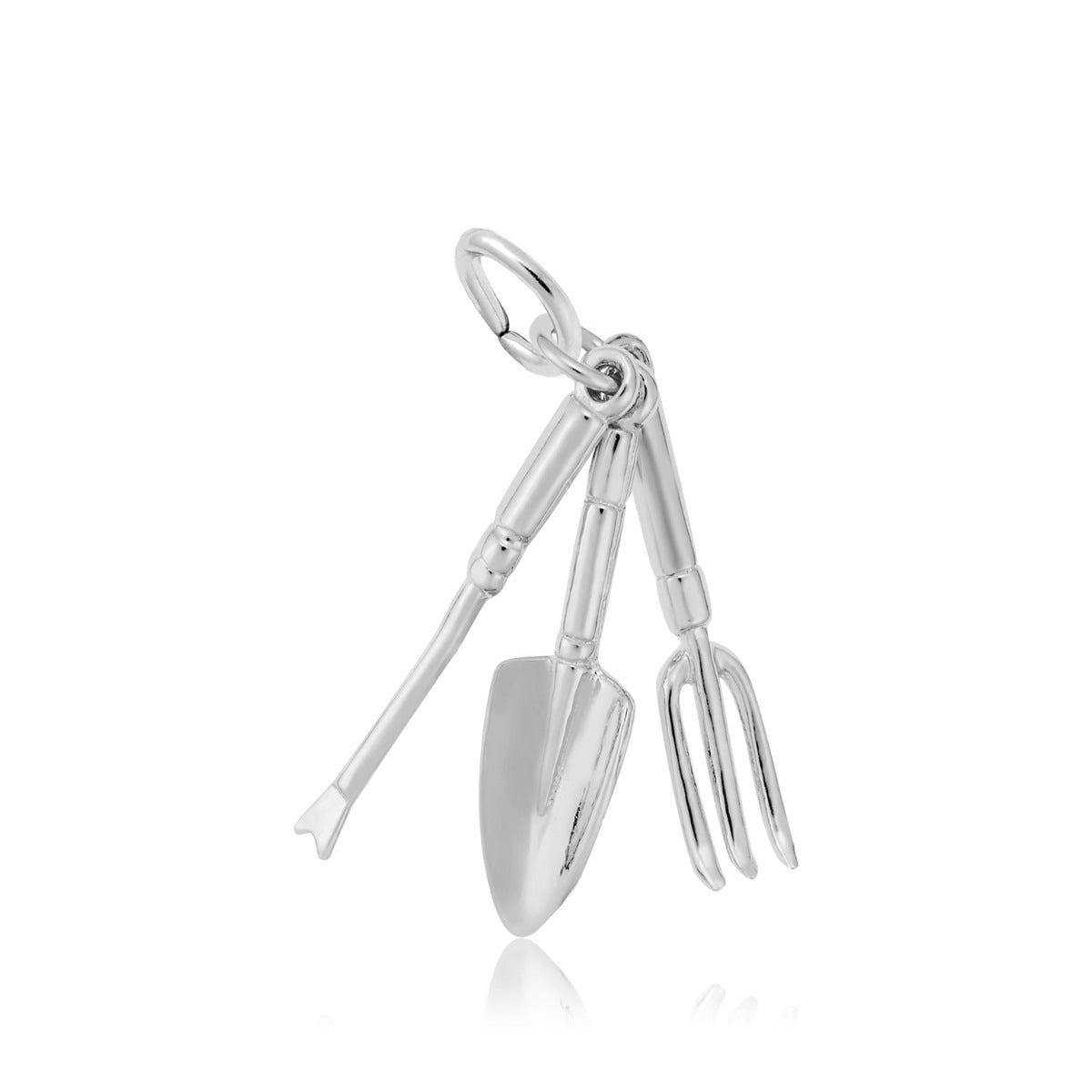 Gardening Tools Charm in Sterling Silver