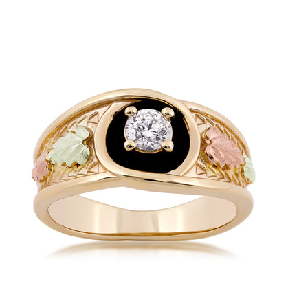 Noventa & Black Hills Gold Men's 1/2 ct. tw. Round Diamond Ring in 10K Yellow Gold