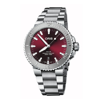 aquis cherry dial oris watch