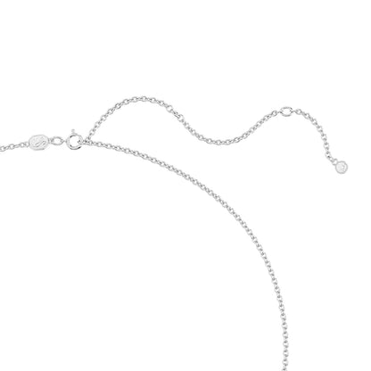 Swarovski Hyperbola Pear & Round White Crystal Pendant in White Rhodium Plating front view