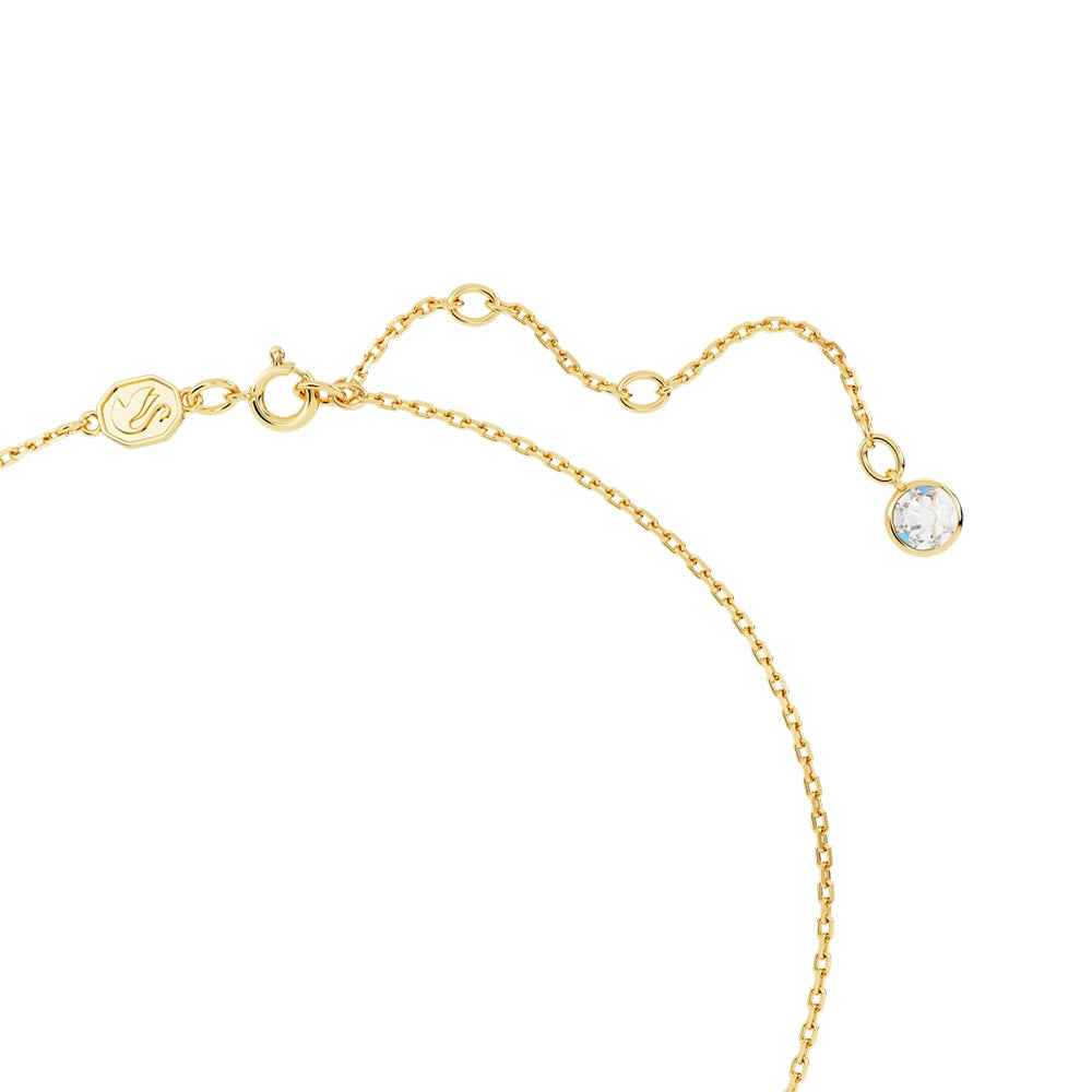 Swarovski Chroma Square Yellow Crystal Pendant in Yellow Gold-Tone Plating front view