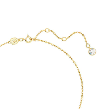 Swarovski Chroma Square Yellow Crystal Pendant in Yellow Gold-Tone Plating front view