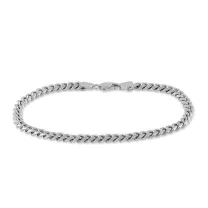Men's 5mm 8.5-inch Miami Cuban Chain Bracelet in Sterling Silver
