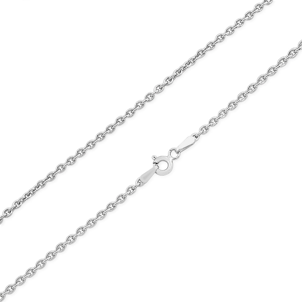 2mm 18-inch Cable Chain in Sterling Silver front view