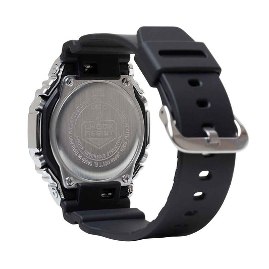 G-Shock Men's G-Steel Quartz Stainless Steel Watch with Gray Dial & Black Resin Strap front view