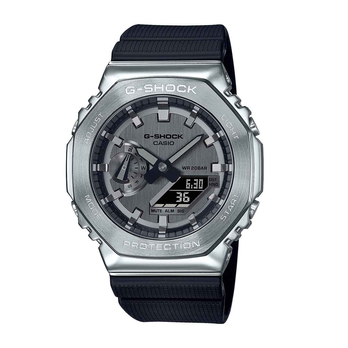 G-Shock Men's G-Steel Quartz Stainless Steel Watch with Gray Dial & Black Resin Strap