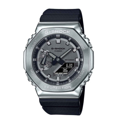 G-Shock Men's G-Steel Quartz Stainless Steel Watch with Gray Dial & Black Resin Strap