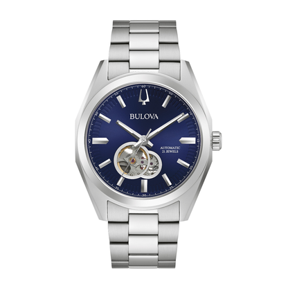 Bulova Men's Surveyor Stainless Steel Watch with Blue Dial