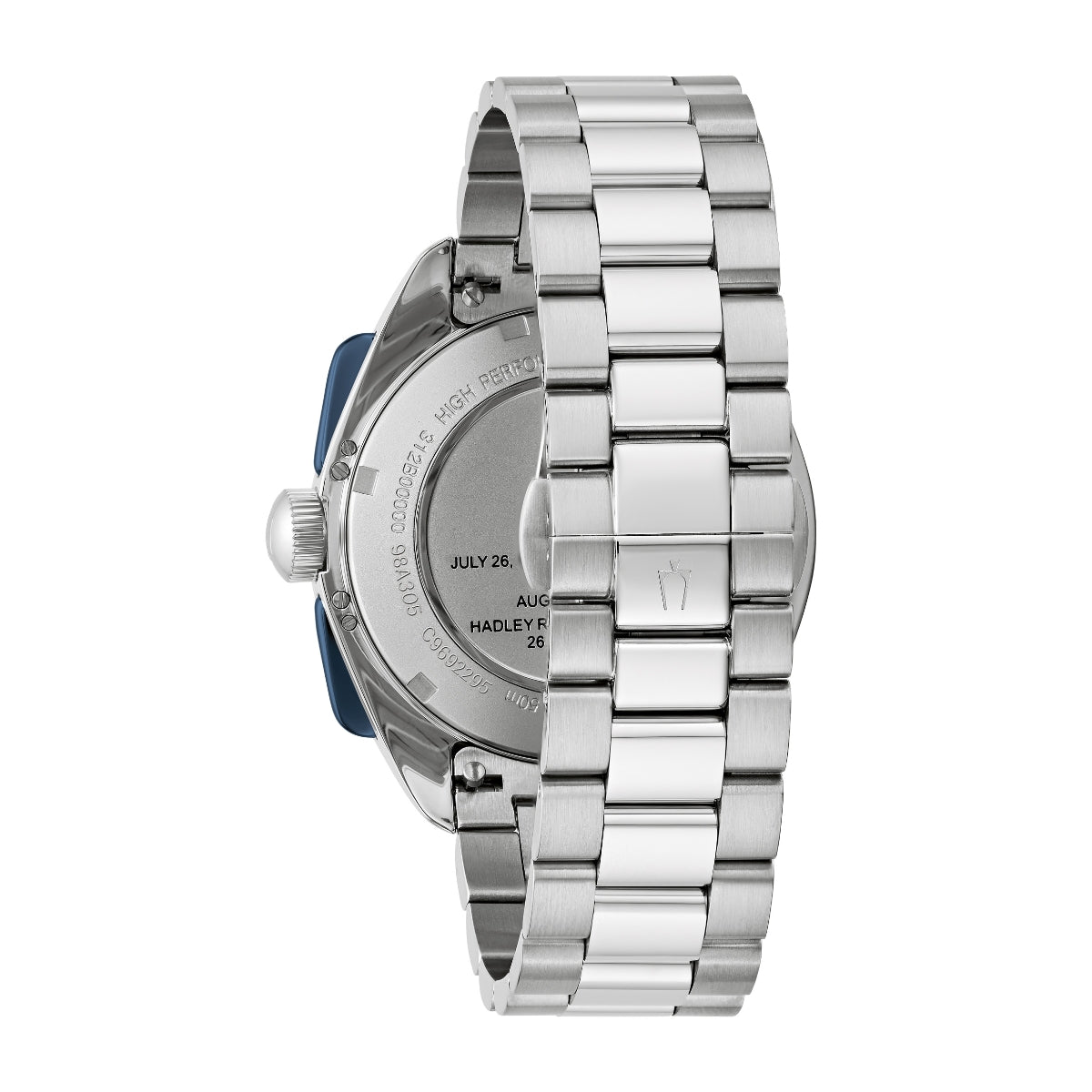 Bulova Men's Archive Series Lunar Pilot Stainless Steel Watch with Silver Dial side profile