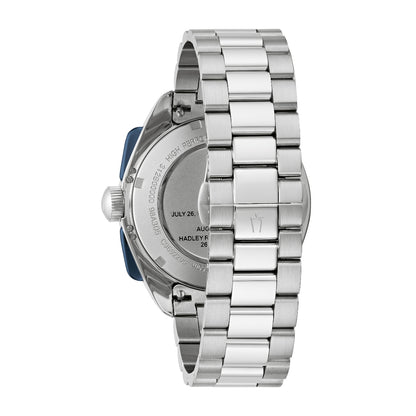Bulova Men's Archive Series Lunar Pilot Stainless Steel Watch with Silver Dial side profile