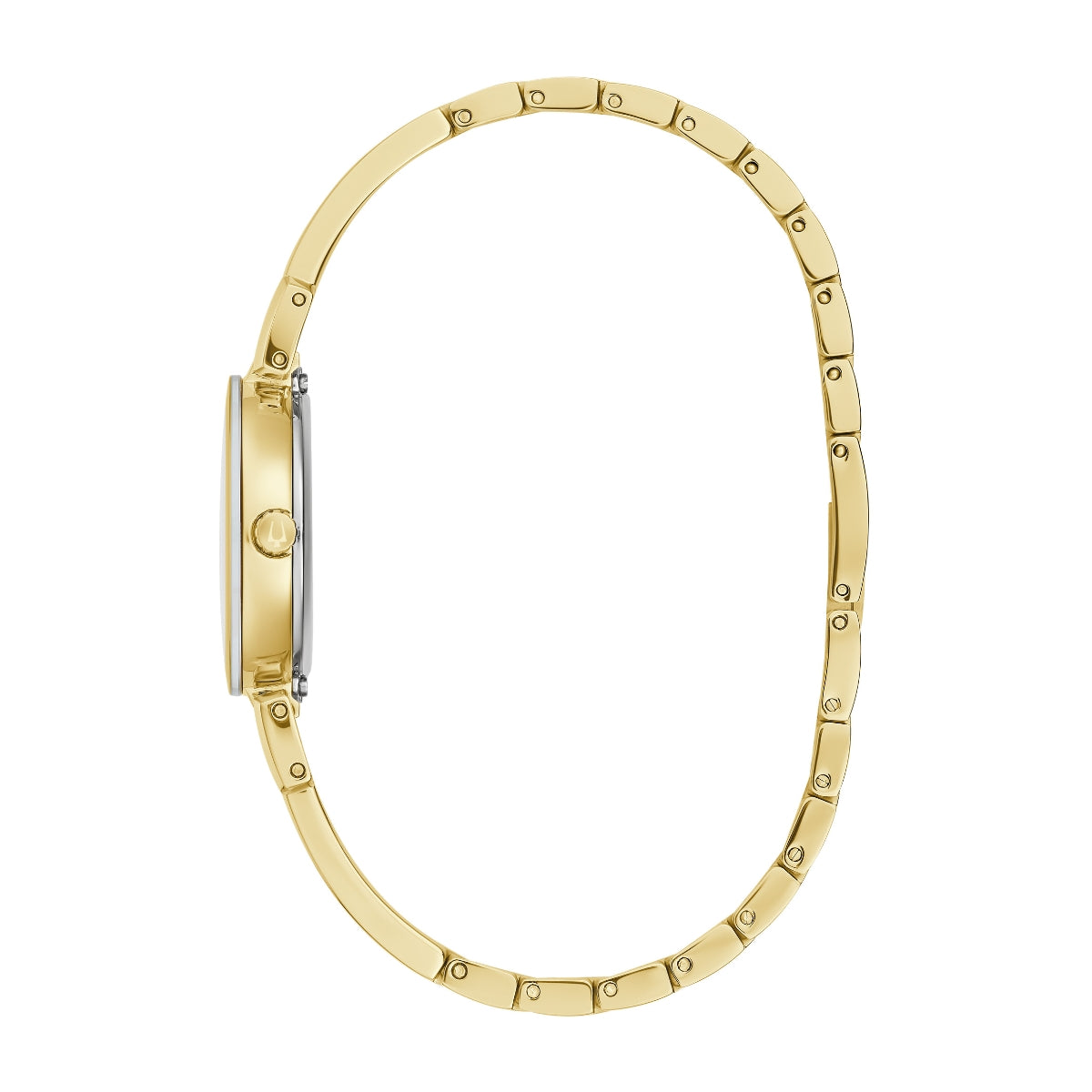 Bulova Marc Anthony Gold-Tone Stainless Steel Watch with Champagne Dial & Diamond Accents front view