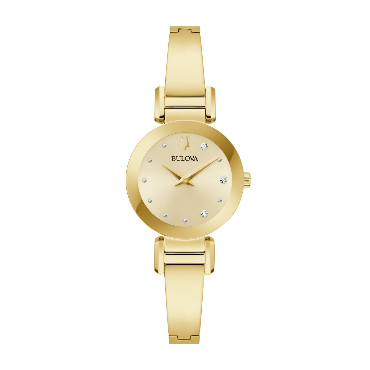 Bulova Marc Anthony Gold-Tone Stainless Steel Watch with Champagne Dial & Diamond Accents