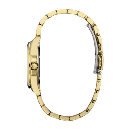 Citizen Ladies' Peyten Gold-Tone Stainless Steel Watch with Champagne Dial front view