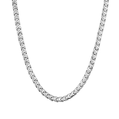 Bulova Men's 6mm 22-inch Link Necklace in Stainless Steel