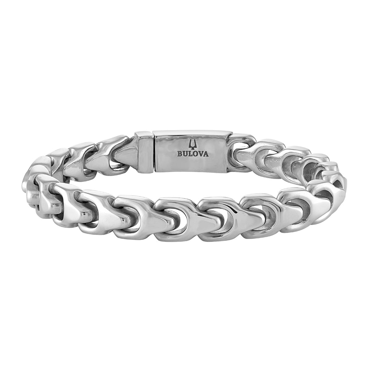 Bulova Men's 10mm 8.5-inch Link Bracelet in Stainless Steel