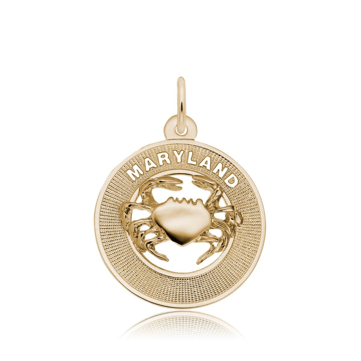 Maryland Crab Charm in 14K Yellow Gold