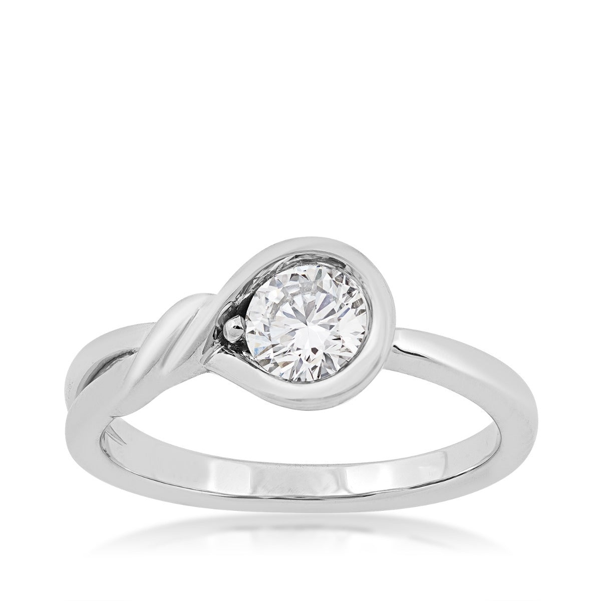 Infinite Love 1/2 ct. tw. Lab-Grown Round Diamond Twist Ring in 10K White Gold