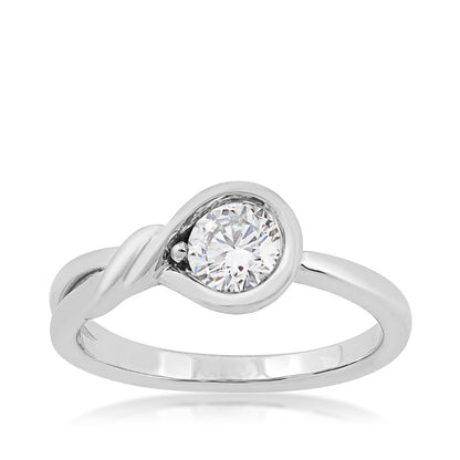 Infinite Love 1/2 ct. tw. Lab-Grown Round Diamond Twist Ring in 10K White Gold