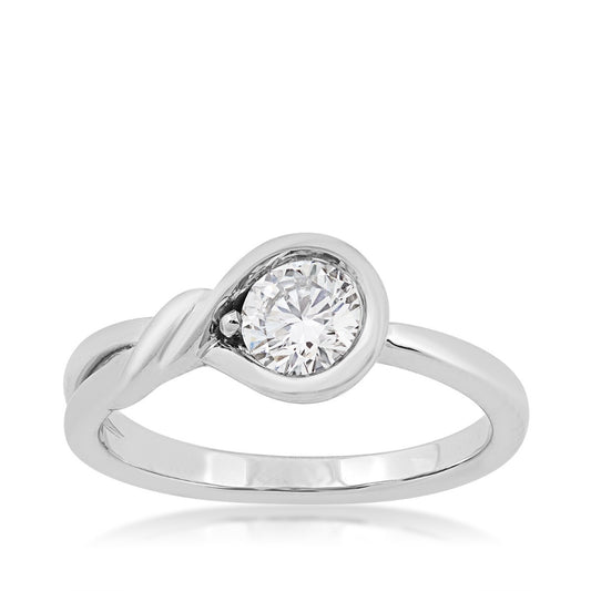 Infinite Love 1/2 ct. tw. Lab-Grown Round Diamond Twist Ring in 10K White Gold