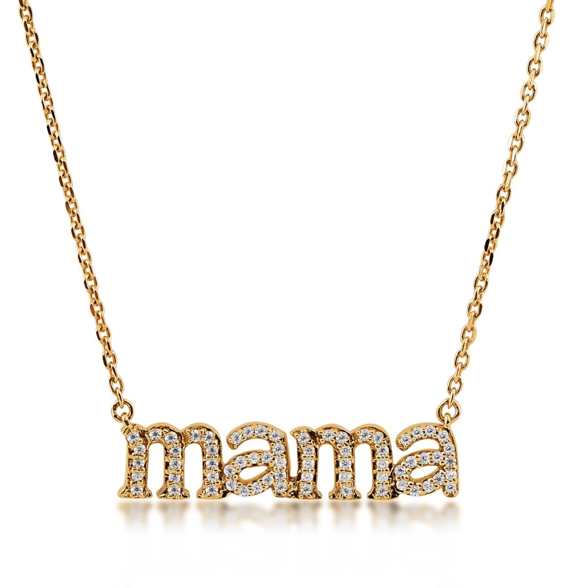 1/8 ct. tw. Diamond Mama Necklace in 10K Yellow Gold