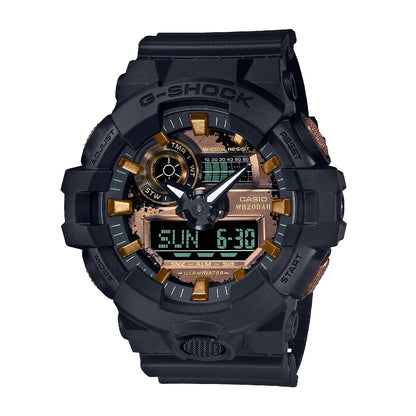 G-Shock Men's 3D Rust Analog & Digital Black Resin Watch with Rust Dial & Black Resin Strap
