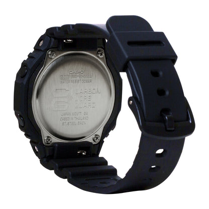 G-Shock Ladies' Octo Slim Analog & Digital Black Carbon & Resin Watch with Green Accent Dial front view