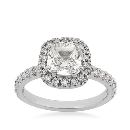 Amaura 3-1/7 ct. tw. Cushion Diamond Halo Engagement Ring in Platinum